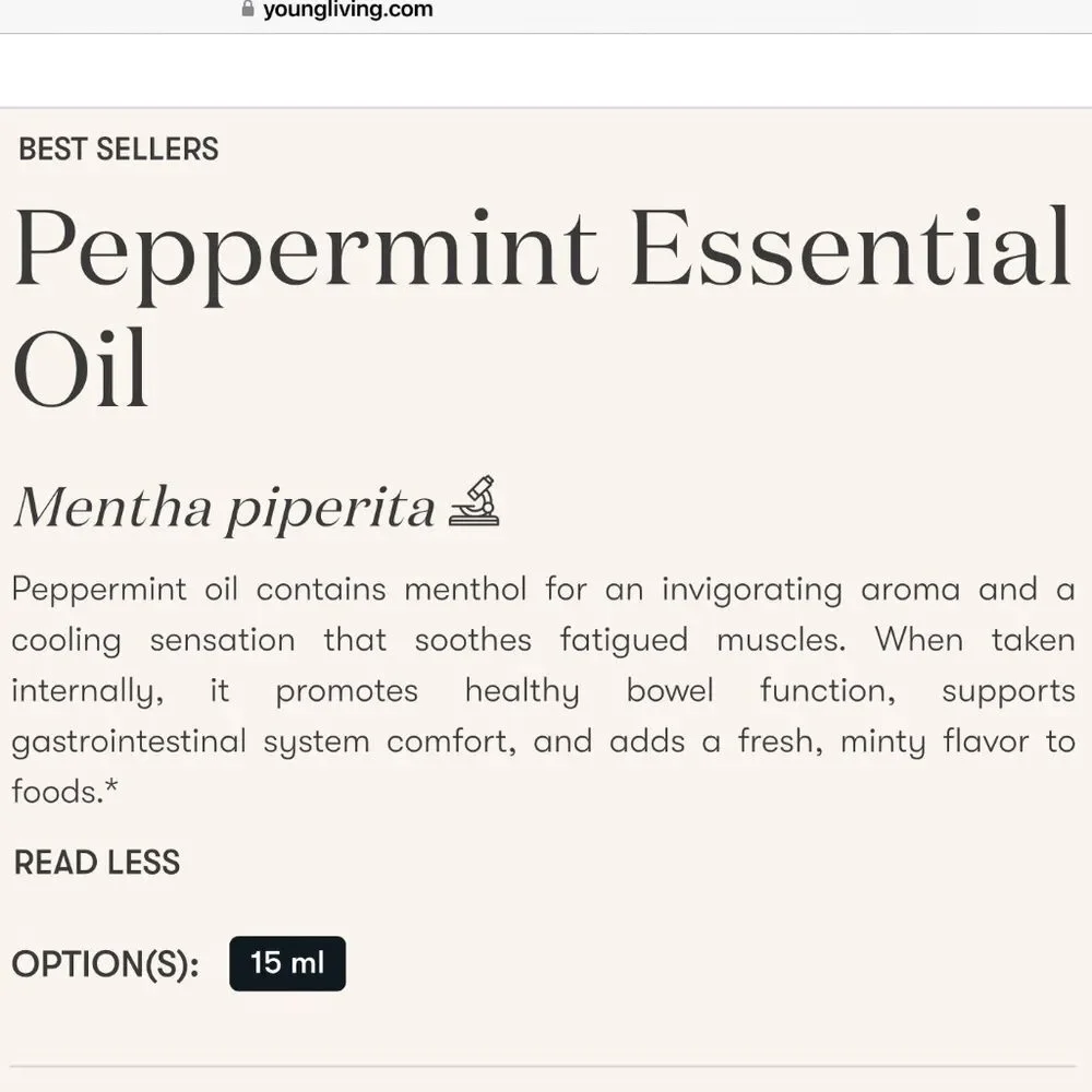 NWT Young Living Mind Over Matter M-Grain, Deep Relief and Peppermint Set